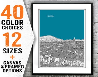 Lucca Italy City Skyline Poster Art Print Item T4798