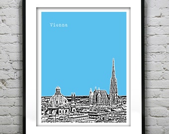 Vienna Poster Austria Art Print Skyline