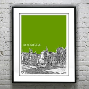 Springfield Massachusetts Poster Art Print MA