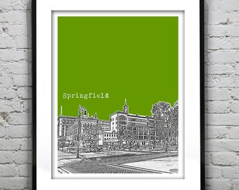 Springfield Massachusetts Poster Art Print MA