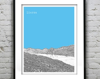 Lierna Skyline Poster Art Print Europe Italy