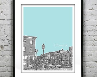 Columbia Missouri Poster Art Print Original Missouri MO Item T2564
