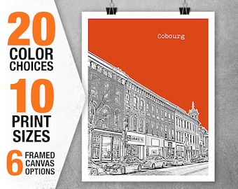 Cobourg Ontario Skyline Art Print Poster Canada Item T5522