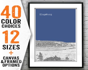 Kingsburg Nova Scotia Skyline Poster Canada Art Print Item T2395