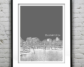 Huntsville Alabama Poster Art Print AL