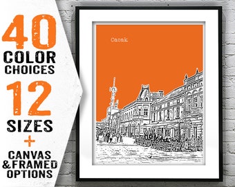 cacak Serbia City Skyline Poster Art Print Item T2751