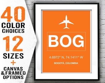 Bogota el dorado international Airport Aviation Poster Art Print Bogota, Columbia Item T2951