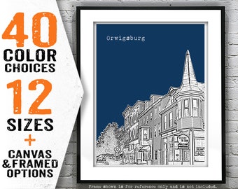Orwigsburg Pennsylvania Skyline Poster Art Print PA Item T5055