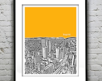 Bogota Colombia Skyline Poster Print Art Item T1100
