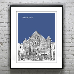Pittsford New York Skyline Poster Art Print NY Item T4509