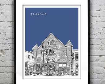 Pittsford New York Skyline Poster Art Print NY Item T4509