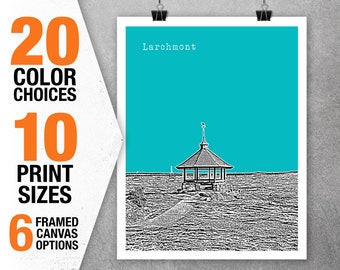 Larchmont New York Skyline Poster Art Print NY Item T5432