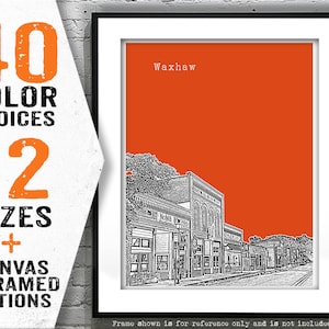 Waxhaw North Carolina Poster Art Print Skyline NC Item T5279