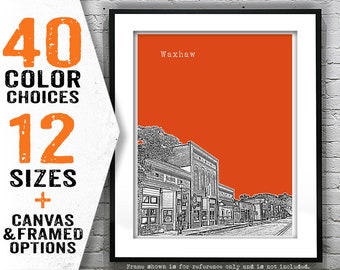 Waxhaw North Carolina Poster Art Print Skyline NC Item T5279