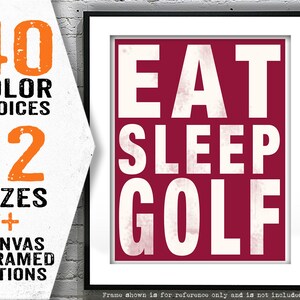 Eat Sleep Golf Subway Wall Poster Art Print Grunge Item T4672