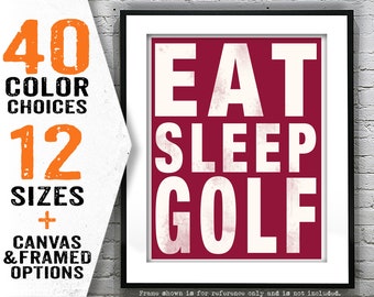 Eat Sleep Golf Subway Wall Poster Art Print Grunge Item T4672