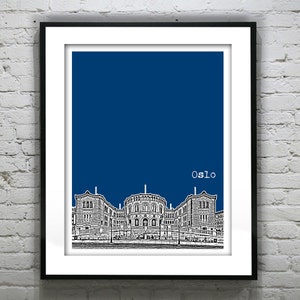 Oslo Norway City Skyline Poster Art Print Item T2762 image 1