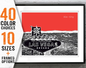 Sin City Las Vegas Poster Art Print Nevada NV Item T1825