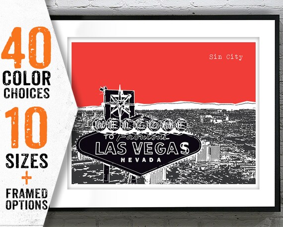 Sin City Las Vegas Poster Art Print Nevada NV Item T1825