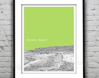 Bronte Beach Sydney Australia Skyline Poster Art Print Item T5546