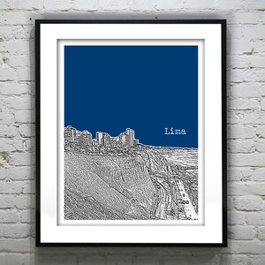 Lima Miraflores Peru Poster Art Print Beach Item T4654