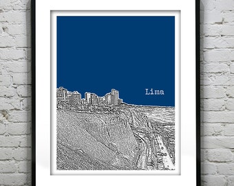 Lima Miraflores Peru Poster Art Print Beach Item T4654
