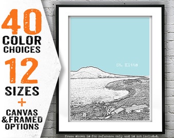 St. Kitts Skyline Poster Art Print Item T5285