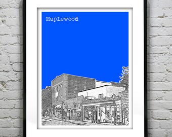 Maplewood New Jersey Poster Print Art NJ