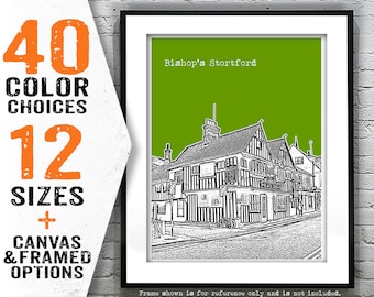 Bishop's Stortford England Poster Art Print UK United Kingdom Item T5043