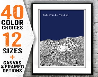 Waterville Valley New Hampshire Skyline Poster Art Print Ski NH Item T4748