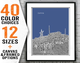 Raton New Mexico Poster Art Print Skyline NM Item T4091
