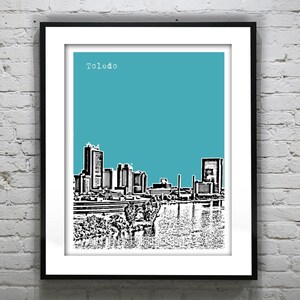 Toledo Ohio Skyline Poster Art Print Item T2457