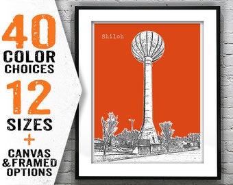 Shiloh Poster Skyline Wall Art Print Illinois Item T2972