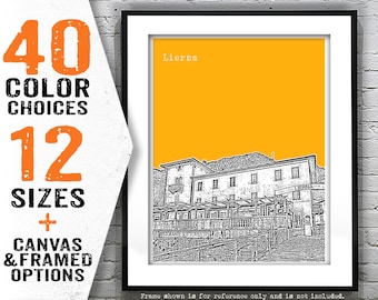 Lierna Skyline Poster Art Print Europe Italy Item T5155