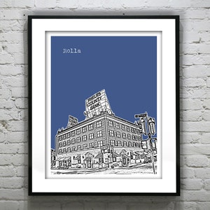 Rolla Skyline Poster Art Print Missouri MO