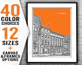 Potsdam New York Skyline Poster Art Print Item T4664
