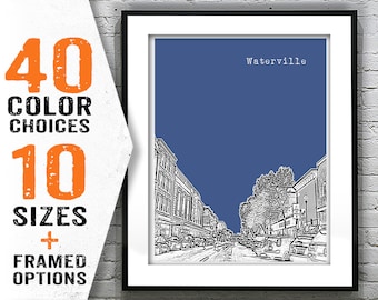 Waterville Maine Art Print Poster ME Item T1851