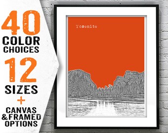 Yosemite Skyline Poster Art Print California CA Item T2974