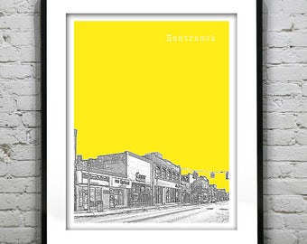 Hamtramck Michigan Skyline Poster Art City Print MI Item S5011