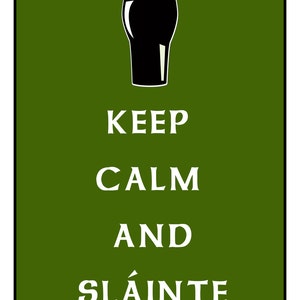 Slainte Beer drinking Irish Ireland Art Print Poster Guinness Item T3069 image 2
