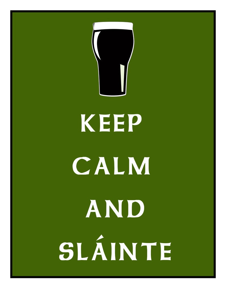 Slainte Beer drinking Irish Ireland Art Print Poster Guinness Item T3069 image 2