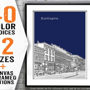 Huntington Skyline Poster Art Print Image West Virginia Item T4877