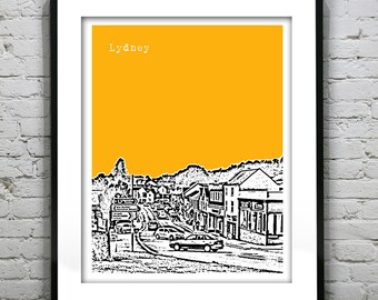 Lydney England Poster  Art Print UK Wales United Kingdom