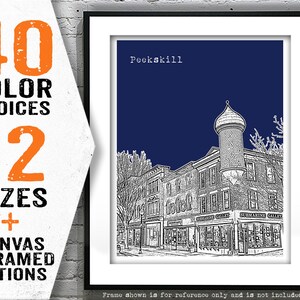 Peekskill New York Skyline Poster Art Print NY Item T4944