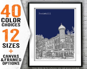 Peekskill New York Skyline Poster Art Print NY Item T4944