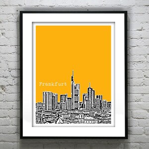 Frankfurt Germany City Skyline Poster Print Art Item T4258