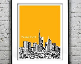 Frankfurt Germany City Skyline Poster Print Art Item T4258