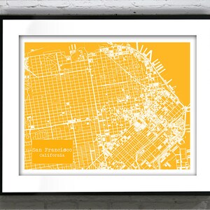 San Francisco California Blueprint Map Poster Art Print Several Sizes Available Item T1197