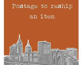 Postage to reship an item