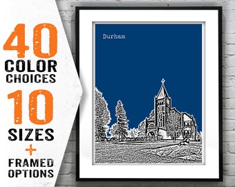 Durham New Hampshire Poster Print Art Skyline NH Item T1432